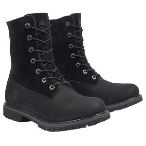 Timberland Authentics Waterproof Roll-Top Boot in Black Nubuck Women’s Size 7